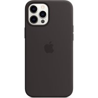 Silikon Case mit MagSafe für iPhone 12 Pro Max schwarz