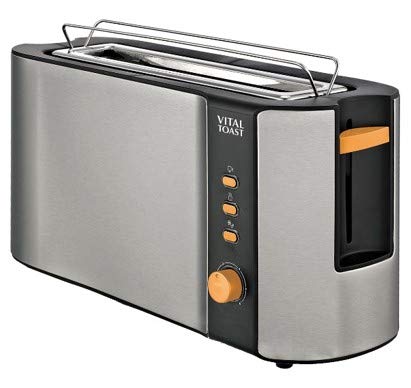 XSQUO Useful Tech Vital Toast Toast Kapazität 2 Toasts XL Schlitz 1000 W Leistung für Kühlung und Rechteck, 1000 W, Edelstahl