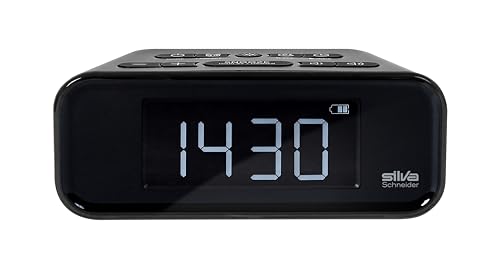 Silva Schneider UR 4200 BT Uhrenradio mit Akku, ohne Elektrosmog, Nachtlicht, 2 Weckzeiten, 4 Weckmöglichkeiten, Bluetooth, Display dimmbar