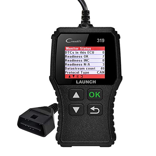 LAUNCH CR319 OBD2 Diagnosegerät OBD Fahrzeug Code-Scanner Fehlercodeleser unterstützt alle Autos mit OBDII/EOBD/CAN-Modi und 16-Pin OBDII-Schnittstelle Code Lesen und Löschen O2-Sensor/EVAP-Test