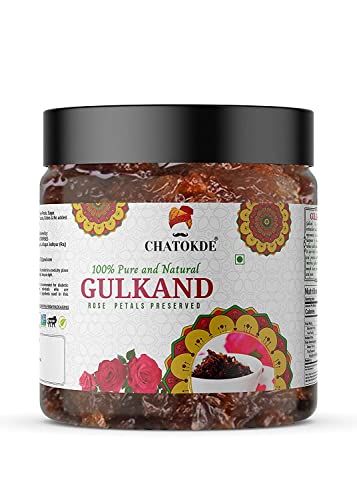 CHATOKDE Natural Himalaya Gulkand – Rosenblütenmarmelade, 400 g_Verpackung kann variieren