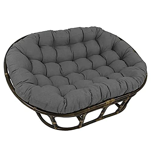 NCBH Papasansessel Kissen,Übergroße Papasan Pad,Doppeltes Papasan Stuhlkissen,Wasserdicht Papasan Stuhlkissen,Ohne Stuhl,mit Krawatten,für Home Sofa Dekorativ,Dark Gray,66.9 * 47.2inch