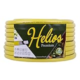 Gartenschlauch gelb 1/2" Helios Premium 10 Jahre Garantie 4 lagig Wasserschlauch Bewässerungsschlauch (50m)