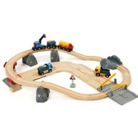 BRIO Spielzeug-Eisenbahn "BRIO WORLD Straßen & Schienen Steinverlade Set" (Set)