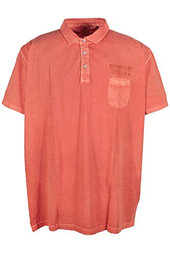 Kitaro Poloshirt Polo Shirt Herren Kurzarm Piqué Baumwolle, Farbe:orange, Herrengrößen:3XL