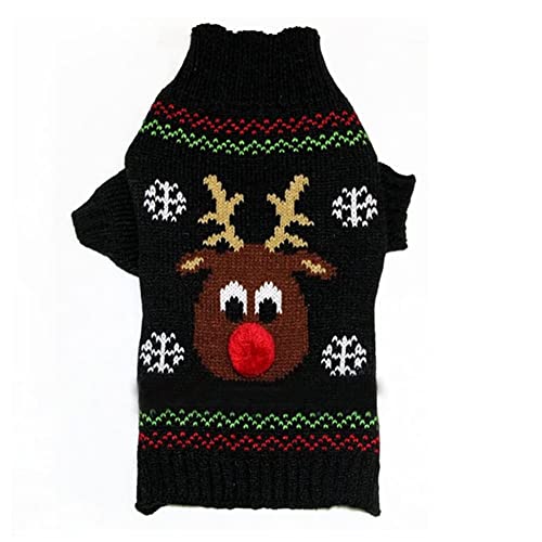 LuukUP Hundepullover Weihnachten Rentier Haustier Pullover-Weihnachten Hund Katze Kostüme-Winter Strickwaren Warme Kleidung Rentier Jumper Mantel Bekleidung-Fashion Urlaub Party Geschenk