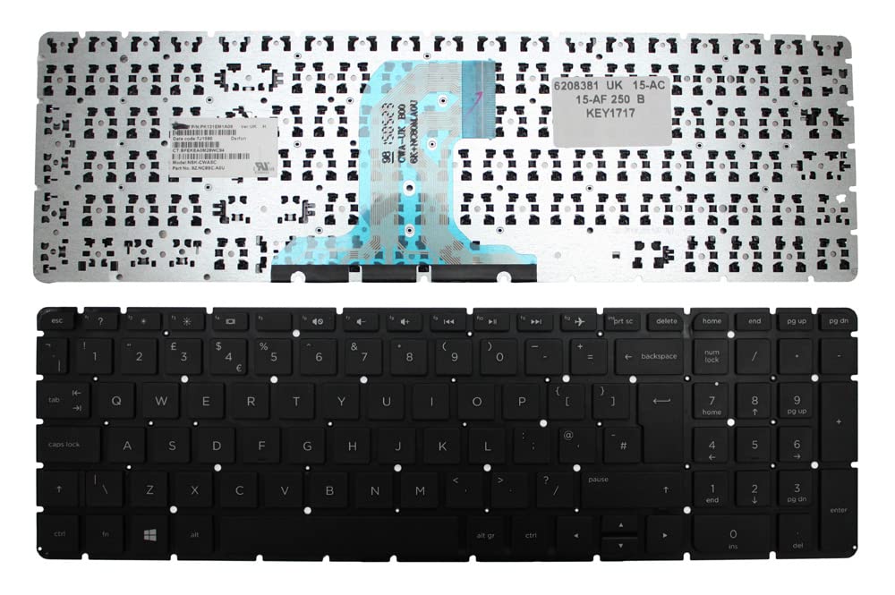Keyboards4Laptops Vereinigtes Königreich Schwarz Windows 8 kompatible Ersatz Tastatur kompatibel mit HP Home 15-AC055NR