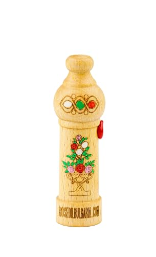 Reines bulgarisches Rosenöl 1 g, 100% natürliches ätherisches Öl aus Rose Damascena in einer authentischen Holzflasche Muskal