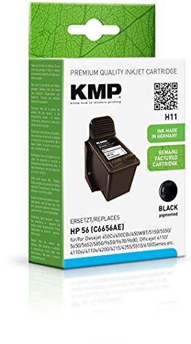 KMP Tintenkartusche für HP Deskjet 5550, H11, black pigmented