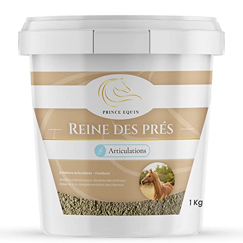 Prince Equin Königin der Wiese – Nahrungsergänzungsmittel für Pferde – Entlastung aus Pelzkästen & beruhigt die Gelenke – Eimer 1 kg – französische Marke