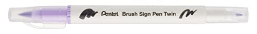 Pentel Brush Sign Pen Heliotrope Doppelspitze – 10 Stück