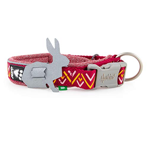 Hurtta Razzle-Dazzle Halsband für kleine Hunde, Gepolstert, 100% recyceltes Polyester, Rot 55-65 cm