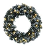 Best Season LED-Tannenkranz mit Schneedecor, beleuchtet circa Durchmesser 50 cm, 40 warmweiß Pisello LED Outdoor, Trafo Karton 612-27