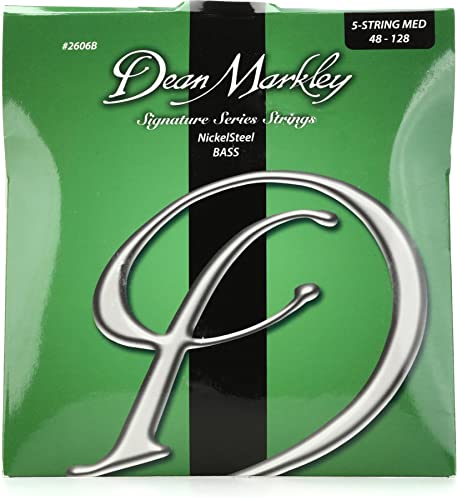 Dean Markley 2606B Nickel Steel 5 Saiten für Bassgitarren, Stärke MED .048-.106