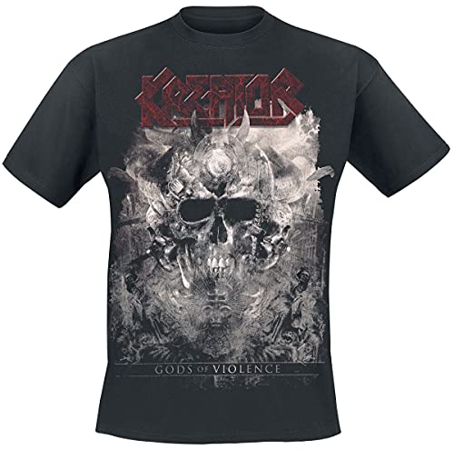 Kreator Gods of Violence-Skulls Männer T-Shirt schwarz XXL