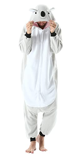 Unisex Pyjamas Jumpsuit Tierkostüm Koala Onesie Damen Herren Karneval Nachtwäsche