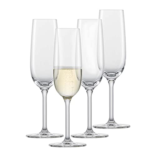 SCHOTT ZWIESEL Sektglas For You (4er-Set), elegante Champagner Gläser mit Moussierpunkt, spülmaschinenfeste Tritan-Kristallgläser, Made in Germany (Art.-Nr. 121872)