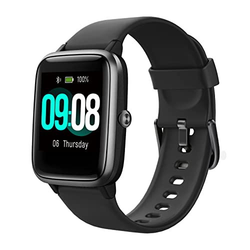 Smart Watch Fitness Tracker Fitness mit herzfrequenz,SmartWatch IP68 Wasserdicht Fitness Uhr Voller Touchscreen mit Musiksteuer Schlafmonitor Uhren für Damen Herren Kinder