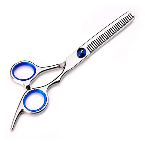 Haarschneidscheren 6 zoll 3 farbige Friseurschere, Friseurschere, dünnere Friseurschere, Friseurschere, Zahnschere, Friseur-Schere (Color : Blue thinning)