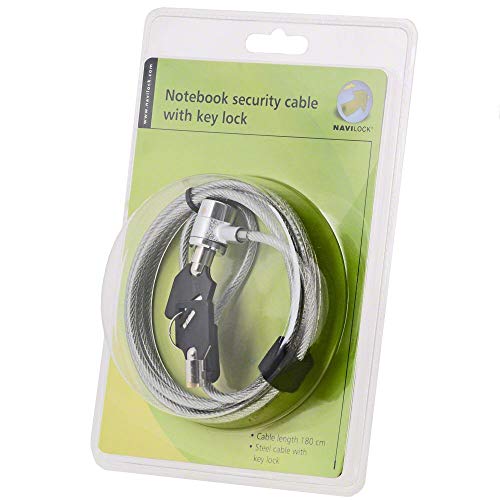 Navilock DeLOCK Notebook security lock with key - Sicherheitsschlosskabel - 1.8 m (20595)