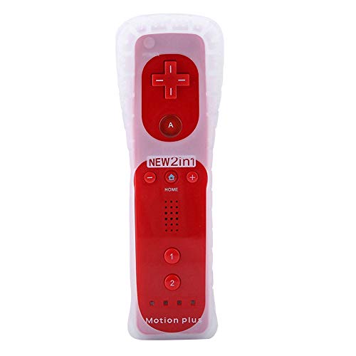 Topiky Somatosensorisches Gamepad, klassischer Game Handle Controller mit analogem Joystick und Beschleuniger für die Nintendo Wii/WiiU Konsole (rot)