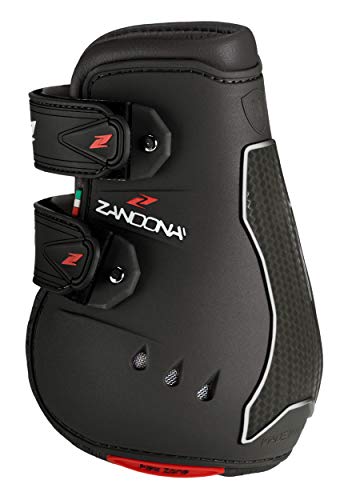 Zandonà Carbon Air Classic Evo Active Fit Fetlock Gamasche-Schutz des Pferdes Unisex Erwachsene, schwarz, Größe M