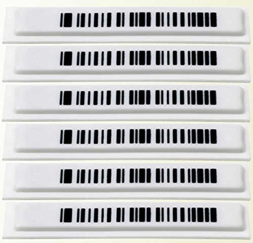 1000 AM Klebeetiketten AM 58 kHz Sicherungsetiketten mit Dummy Barcode deaktivierbar Warensicherung Artikelsicherung