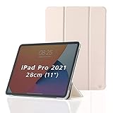 Hama Hülle für iPad Pro 2020 / 2021 / 2022 11 Zoll (aufklappbares Case für Apple Tablet, Schutzhülle mit Standfunktion, transparente Rückseite, magnetisches Cover) rosa
