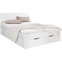 Rauch Möbel Flexx Bett Stauraumbett in Weiß mit 3 Schubkästen als zusätzlichen Stauraum Liegefläche 140 x 200 cm Gesamtmaße Bett BxHxT 145 x 90 x 209 cm