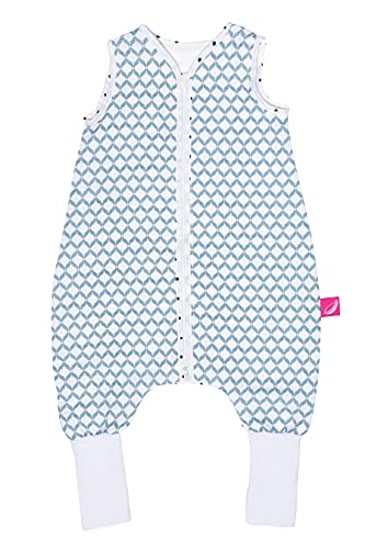 Babyschlafsack mit Beinen Sommerschlafsack aus Baumwollmusselin von Motherhood - Größe: 1-1,5 Jahre, blau classics
