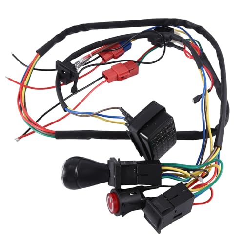 Yinchus Kinder-Elektroauto DIY Modifizierte Kabel und Schalter-Kit, Kinder-Elektroauto 4WD Ride-On-Spielzeug Single Line