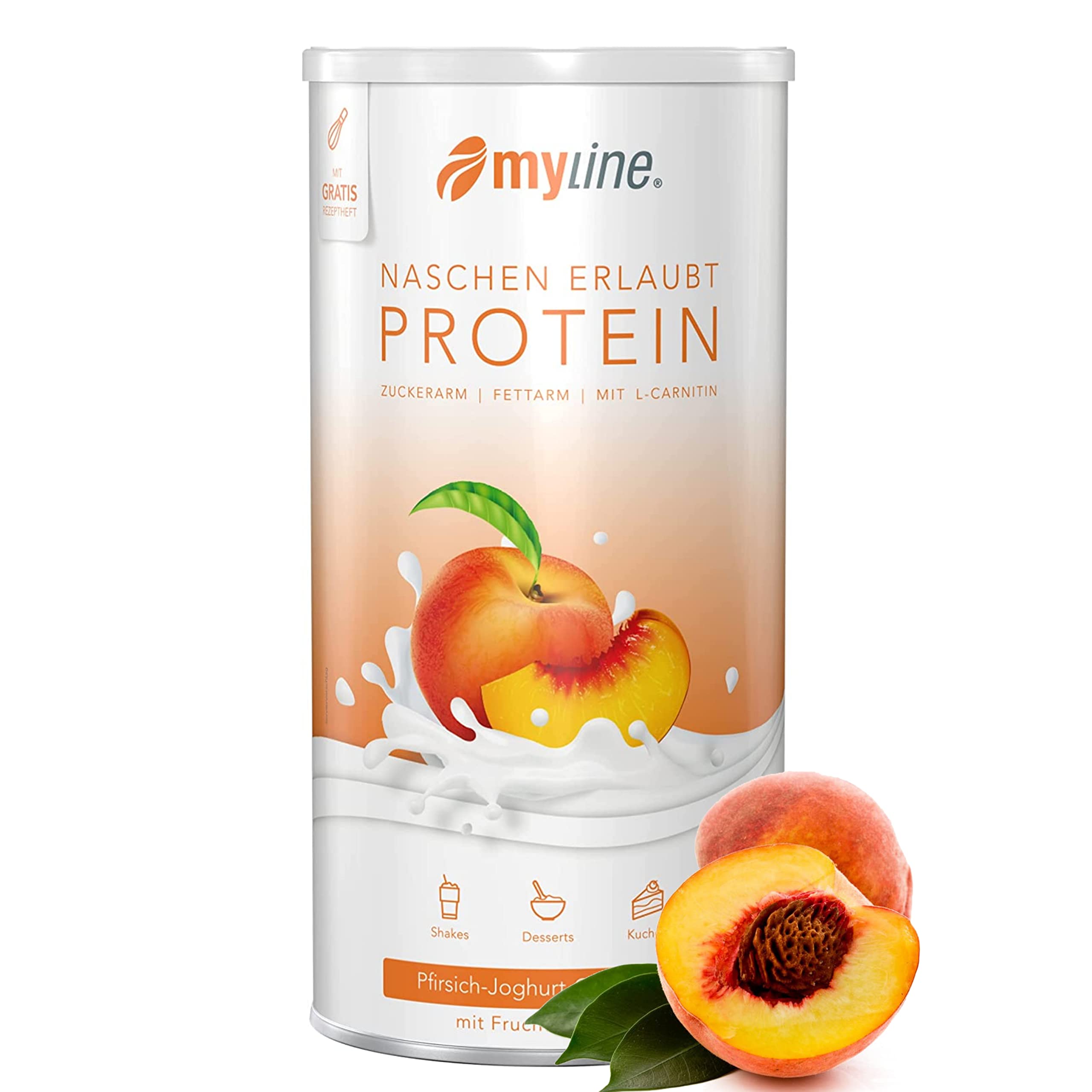 Myline Protein Shake Eiweißpulver viele Geschmacksrichtungen 400g (Pfirsich)
