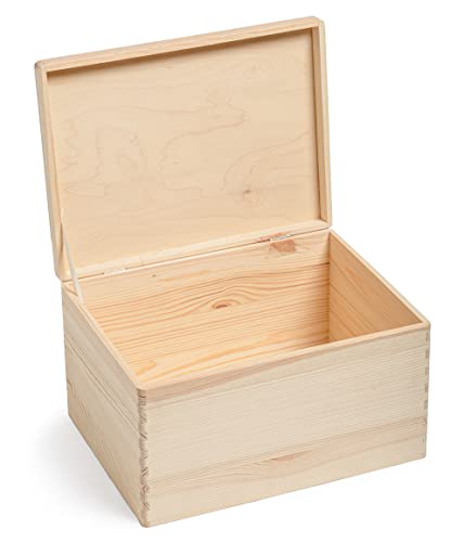 Prestige Wicker Aufbewahrungsbox aus Holz mit Deckel, mittelgroß