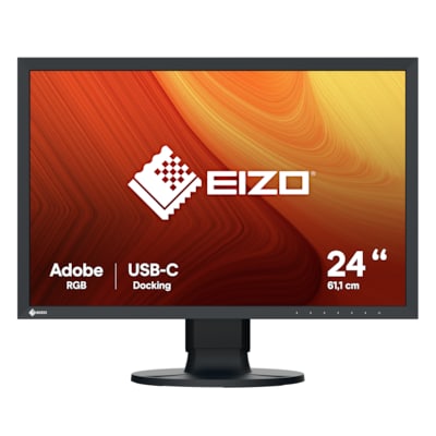 EIZO ColorEdge CS2400S 61,1 cm (24,1 Zoll) Grafik Monitor (HDMI, USB Hub, USB-C, KVM Switch, DisplayPort, 1920 x 1200, 99% AdobeRGB, 95% DCI-P3) schwarz