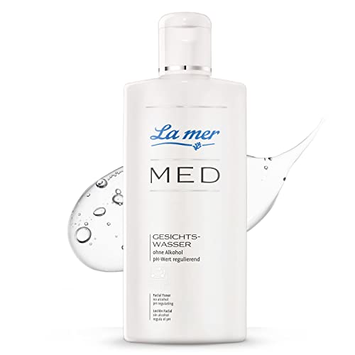 La mer MED Gesichtswasser - Mildes, hautschonendes Gesichtswasser für empfindliche und trockene Haut - Entfernt sanft verbliebende Rückstände - Reinigung und Pflege - Enthält keinen Alkohol - 200 ml