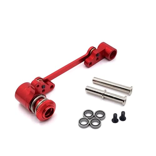UNARAY Passend for WLtoys 144010 144001 144002 124016 124017 124018 124019 RC-Automobil, Metall-Upgrade-Teile, Lenkgruppenmontage (Size : Red)
