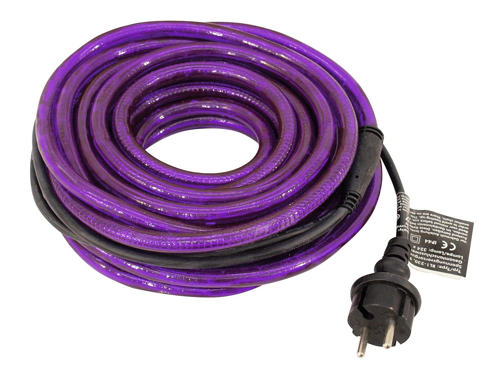 Eurolite RUBBERLIGHT RL1-230V violett/pink 9m | Flexibler Schlauch zur Dekorationsbeleuchtung