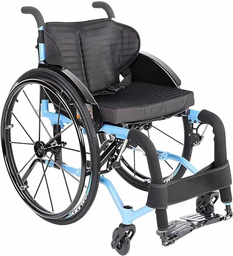 Rollstuhl Faltbar Leicht Aktivrollstuhl, Kleiner Rollstuhl für die Wohnung und Im Freien, Extra Schmaler Rollstühle, Ultraleicht Reiserollstuhl 2,36cm Sitzbreite (Color : A, Size : 36cm Sitzbreite)