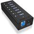 ICY BOX IB-AC618 7 Port USB 3.2 Gen 1-Hub (USB 3.0) Schwarz