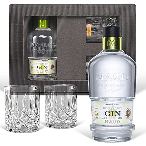 NAUD Dry Gin Geschenk Geheimtipp inkl. 2 Tumblern und Geschenkbox