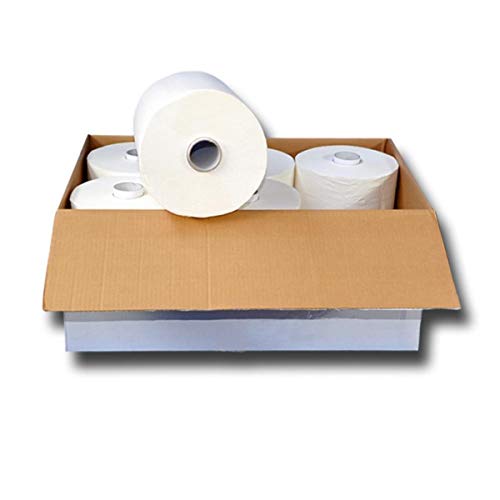 Papierhandtücher für Spender, Papier-Handtuchrollen Außenabwicklung, Küchenrollen Großpackung, Handtuchpapier, 2-lagig, 24x19 cm, hochweiß, super soft