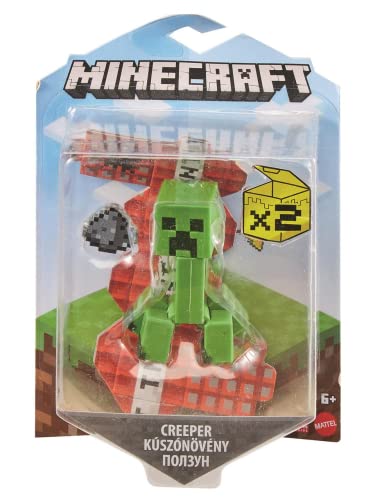 Mattel GTP08 Minecraft bewegliche Spielzeugfigur mit Papierwürfeln zum Bauen, Sortiert