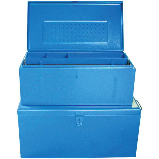 Format 4332163426677 – Stahlblechkoffer blau 830 x 440 x 340 mm (H)