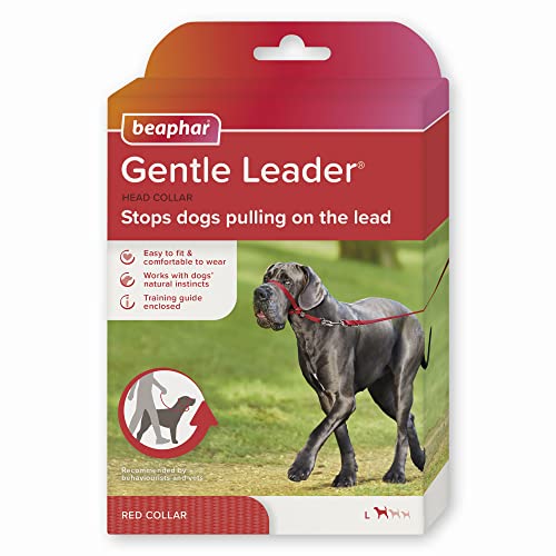 Beaphar Gentle Leader Hundehalfter, Größe L, rot