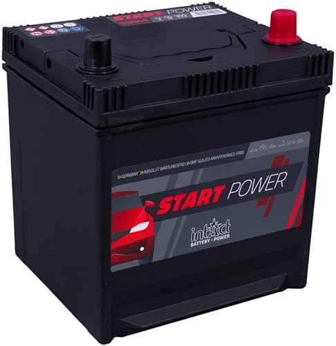 intAct Start-Power 55041BGUG, wartungsarme Autobatterie 12V 50Ah 360 A (EN), Schaltung 0 (Pluspol rechts), Maße (LxBxH): 200x170x225mm