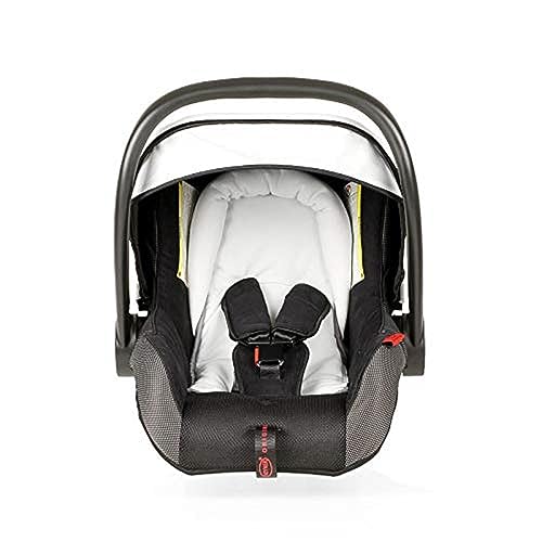 HEYNER Babyschale für Babys Gruppe 0+ Reboarder Autositz mit Sonnenschutz (0-13 Monate / 40-95 cm) (Schwarz)