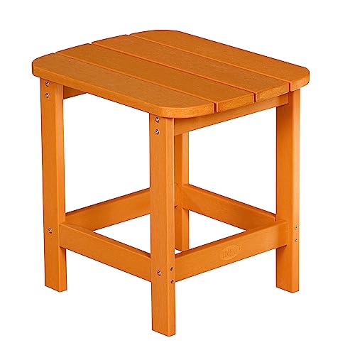 NEG Design Adirondack Tisch Marcy (orange) Westport-Table/Beistelltisch aus Polywood-Kunststoff (Holzoptik, wetterfest, UV- und farbbeständig)