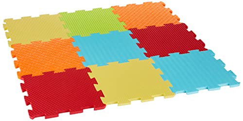LUDI – 10004 – Spielmattenplatten aus Schaumstoff – Uni, multicolors