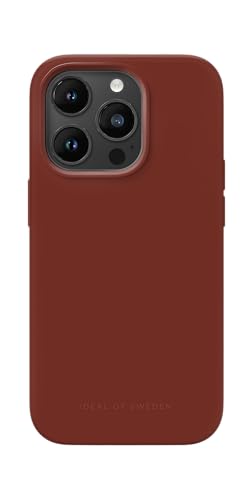 IDEAL OF SWEDEN Griffige Silikon-Handyhülle mit Einer glatten Haptik und leichtem Gefühl - Schützende stoßfeste Hülle in trendigen Farbdesigns, Kompatibel mit iPhone 14 Pro (Dark Amber)