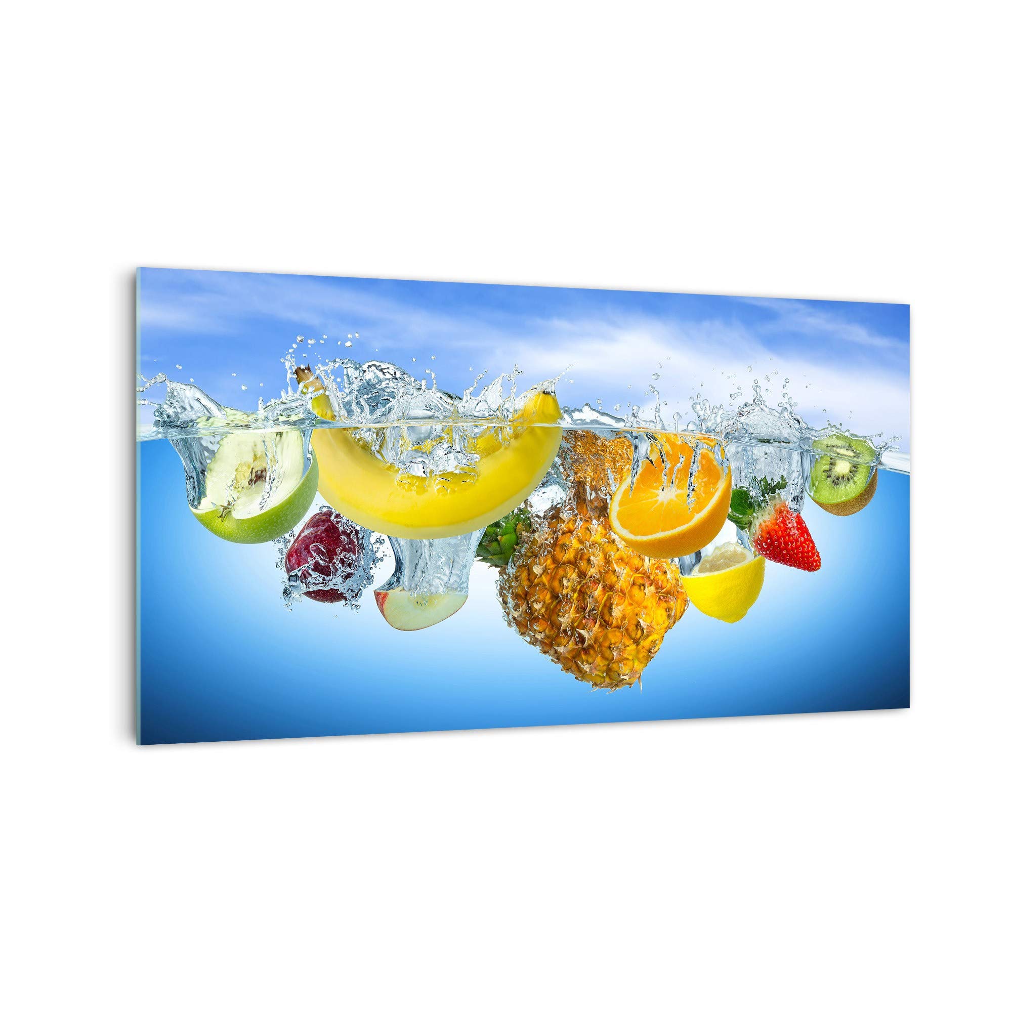 DekoGlas Küchenrückwand 'Obst im Wasser II' in div. Größen, Glas-Rückwand, Wandpaneele, Spritzschutz & Fliesenspiegel